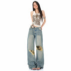 Denim blue trousers / S