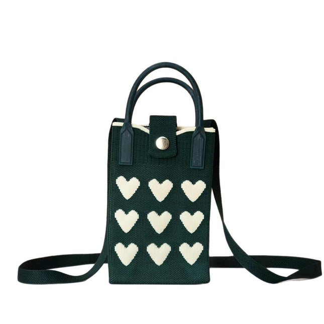 2025 New Amazon Hot Selling Woven Mobile Phone Bag Cross-Border Popular Small Square Bag Woven High-End Women's Cross-Body