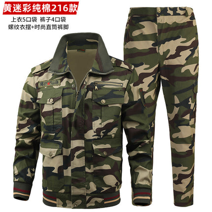 Work clothes suit men's autumn and winter welder welding camouflage clothing anti-scald wear-resistant workshop electric clothing work uniform order