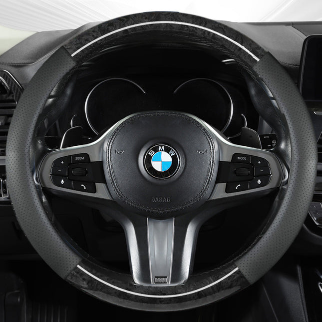 2024 new peach wood grain car steering wheel cover factory direct sales of a generation of hair