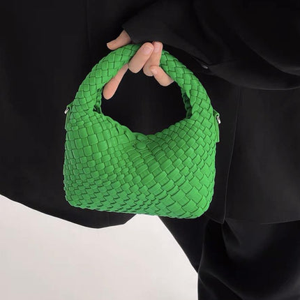 High Texture Handmade Woven Bag Women's Portable Lunch Box Bag 2022 New Niche Design Underarm Bag Shoulder Crossbody Bag