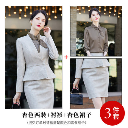Jewelry store overalls women's high-end spring, autumn and winter slim temperament beauty salon front desk reception manager Professional Suit