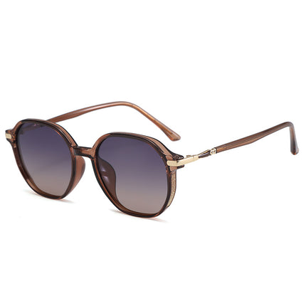 New Women's Polarized Sunglasses Fashion Trend Round Face Slimming Glasses UV-proof Driving Sunglasses
