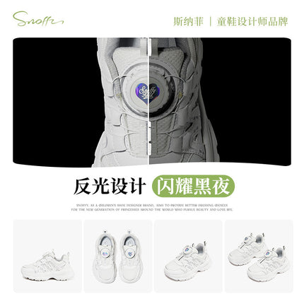 [Special Offer] Snafy Girls' Sneakers Spring 2025 New Outdoor Casual Shoes Campus Student White Shoes