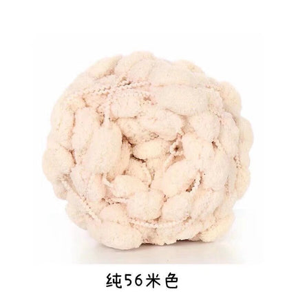 Big ball ball coarse wool round thread loop crochet sofa cushion carpet cushion handmade DIY woven material bag