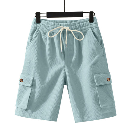 Cross-border Amazon American Outdoor Summer Men's Heavy Loose Casual Sports Corduroy Tooling Shorts