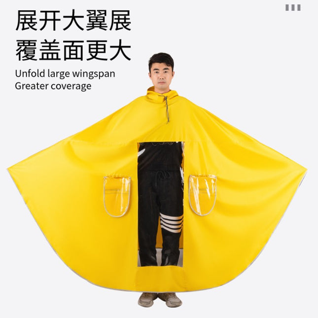 Extra Large and Thickened Electric Vehicle Raincoat Poncho for Adults, with a Visible Window, Storm-Proof, Wholesale Protection