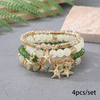 Xhy065 military green four starfish
