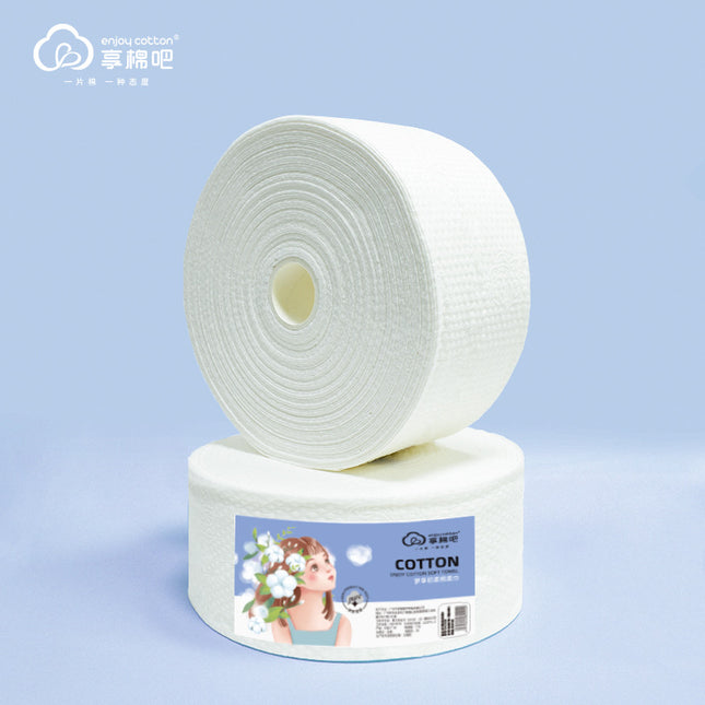 Enjoy Cotton Bar Large Roll Facial Cleansing Towel Beauty Salon Disposable Facial Cleansing Towel Thickeneded Non-Shedding Makeup Remover Cleansing Towel