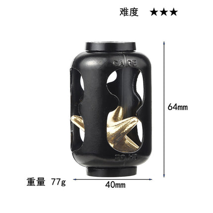 [Small size] zinc alloy unlock Kong Ming lock magic alloy educational toys nine-chain intelligence unlock ring buckle