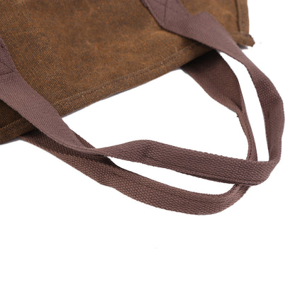 Large-Capacity Portable Field Logging Bag for Organizing and Storing Wood and Firewood, Canvas Transport Bag for Moving and Storage