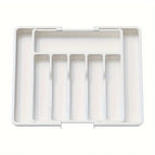 White cutlery storage box