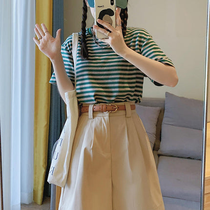 2023 New Salt Sweet Wear Age Reducing College Style Lively Slimming Slight Fat Sister Two-piece Suit Summer