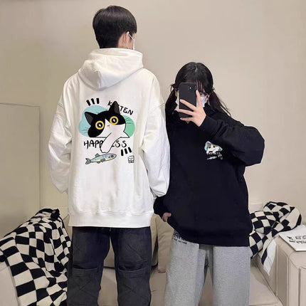 High-grade oversize Men's and Women's Top Special Couple Clothing Autumn and Winter fleece-lined Hooded Sweat Fashion Brand Class Clothes