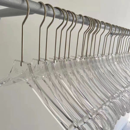 Acrylic clothes hanger clothing store special clothes hanger women's clothes rack non-slip seamless clothes hanger pants clip transparent clothes hanger