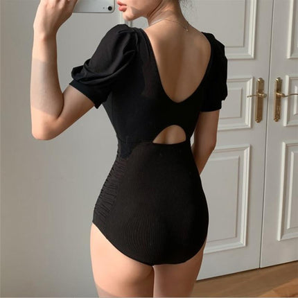 Factory supply hot spring swimsuit female Xiangfeng 2023 new trend slim conservative one-piece swimsuit bikini