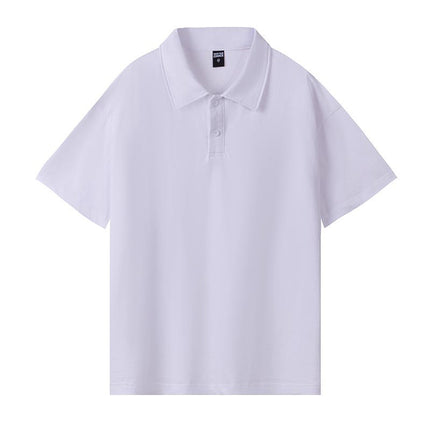 260 grams of heavy 32 double yarn cotton fashion lapel short sleeve POLO shirt men's and women's street trend can be customized