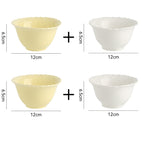 4.7 inch bowl 2 white 2 yellow