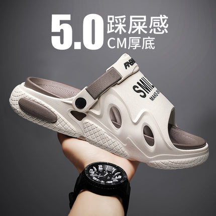 Slippers for Men's Summer Outer Wear, Trendy Brand, Beach Sandals, Outdoor Dual-Purpose Sandals