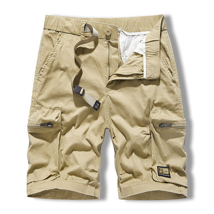 Multi-Pocket Overalls Men's Summer Mountain Camping Loose Trendy Brand Washed Men's Pants Casual Shorts Men's Five-Pants
