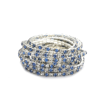 2.0mm Superfine Rhinestone Bracelet Stretch Bridal Bracelet Korean Style Single Row Flash Diamond Stretch Crystal Bracelet