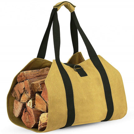 Cross-border direct firewood storage bag firewood camping outdoor logging bag carrying storage bag wooden Oxford cloth bag collection