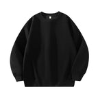 Black [anti-wrinkle and non-pilling] | Round neck sweatshirt] / S [recommendation 45-55kg ]
