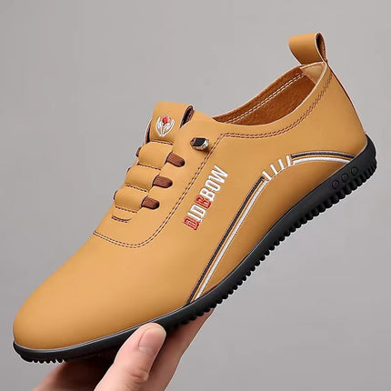 Winter Cotton Soft Leather Men's Shoes Soft Sole Men's Casual Shoes Slip-on Baita Lightweight Driving Pea Shoes Dad's Shoes