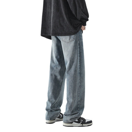 Jeans Men's Spring and Summer New American Style Retro Mop Pants Loose Straight High Street Trendy Brand All-match Casual Pants