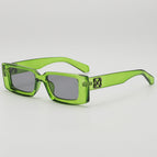 Green frame light gray film