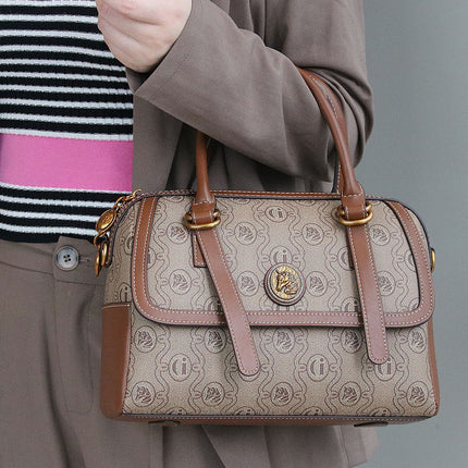New Large Capacity Pillow Bag Fashion Unicorn Shoulder Commuter All-match Handbag Retro PVC Stitching Crossbody Bag