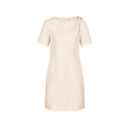 DZ24-64/high-end sense exquisite white dress summer new 2024 women's elegant high-end slim-fit skirt