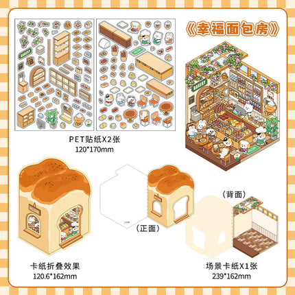 Infeel.Me Extra Large Scenery Stickers Today's Business Hours Open - Part Twelve DIY Journal Scene Stickers