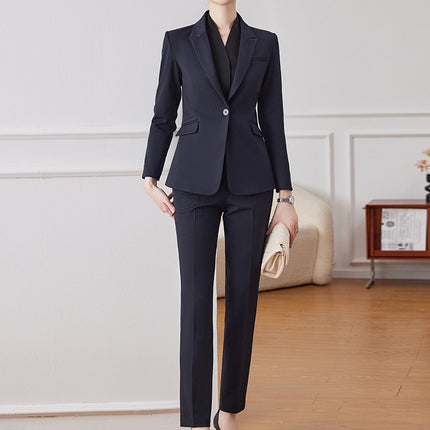 Professional suit suit women's spring elegant and capable case Field customer service workwear hotel front desk reception work clothes high-end