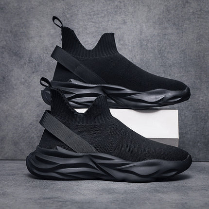 2023 New Socks Sole Light Men's Breathable Flying Woven Sports Shoes Fashion Trendy Shoes Street All-match European Shake Fast Generation