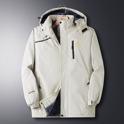 Men's fleece-lined Thickened Winter Men's Warm Cotton-padded Jacket Dad's Winter Coat Windproof Cold-resistant Cotton-padded Jacket for Men