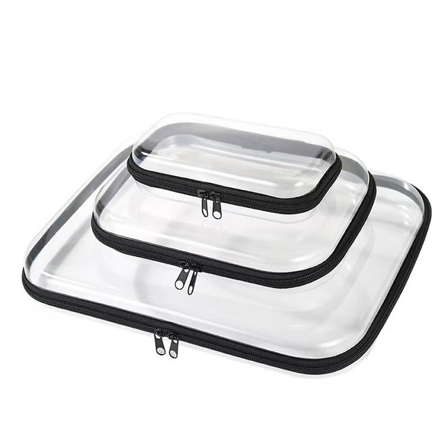 Cross-Border Popular Pet Box Travel Storage Bag Digital Stationery Toiletry Makeup Bag Small Transparent Box Portable