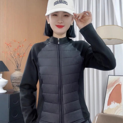 Yulan Spring Graphene Wool Cotton Jacket Women's Short Style 24 Slim Fit Yoga Sports Outdoor Warm Slim Short Style