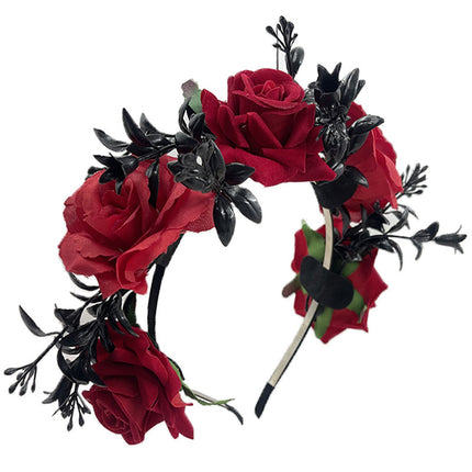 Spider Flower Party Halloween New Flower Headdress Hair Hoop Wholesale Makeup Personality European and American Cosplay