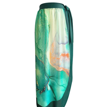 One-piece swimsuit two-piece 2023 Amazon European and American conservative beach skirt shawl blouse bikini swimsuit suit