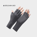 Half finger cycling manicure gloves-dark gray / One size fits all