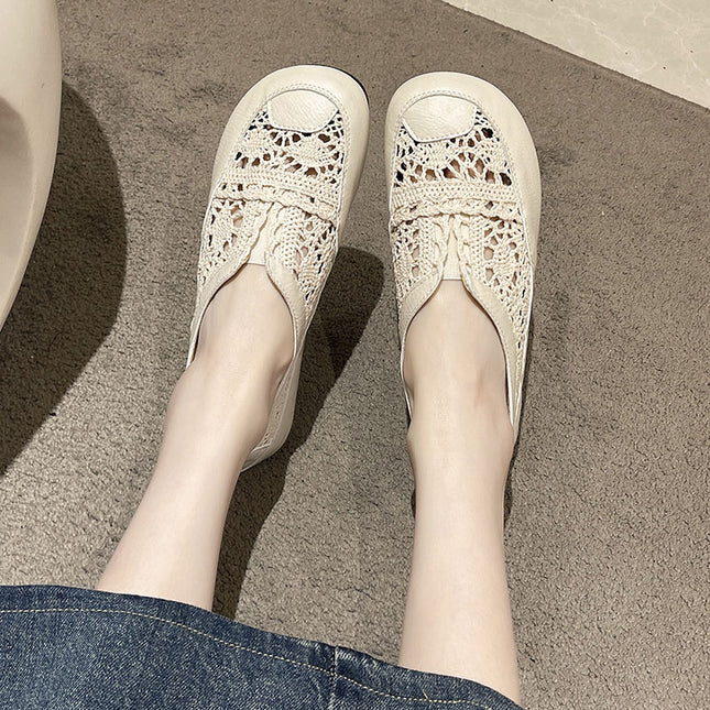 Women's Shoes Summer Thin Breathable Pregnant Women's Mother Slip-on Fisherman's Net Shoes Soft-soled Single-layer Shoes Cloth Shoes