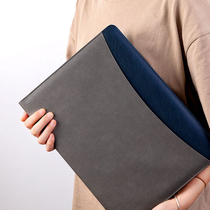 A4 Leather Folder Customized Business Multi-Functional 4S Sales Manager Talks about Single Measuring Room Folder with Calculator Board Clip