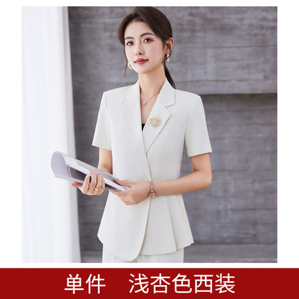 High-end professional suit suit female summer jewelry store customer service beauty salon overalls hotel front desk sales department tooling