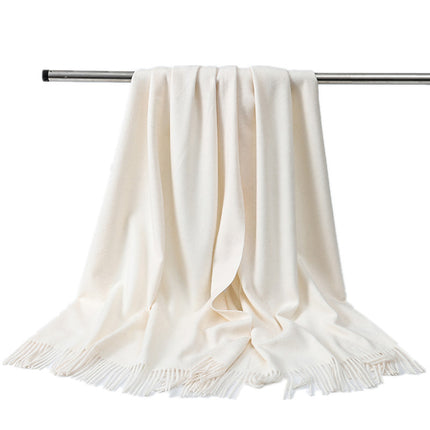 Wool Scarf Shawl High-End Versatile Cashmere Scarf Women's Winter 2025 New Men's Solid Color Scarf Wholesale