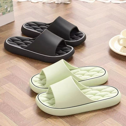 New Summer Thick Bottom Slippers Women's Summer Indoor Home 2025 New Bathroom Bath Non-slip Massage Sandals