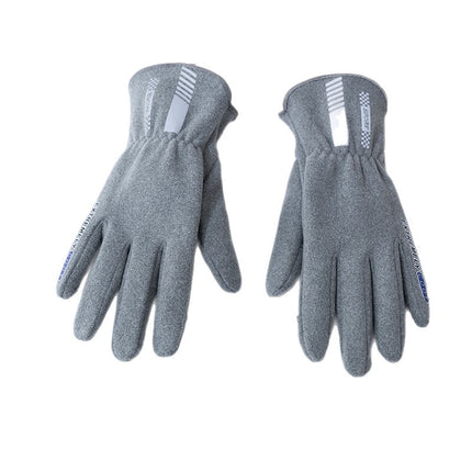 Outdoor Warm Cycling Sports Gloves, Cold-Proof, Windproof, Fleece-Lined, Touchscreen-Compatible, Winter Cross-Border Anti-Slip Model for Students