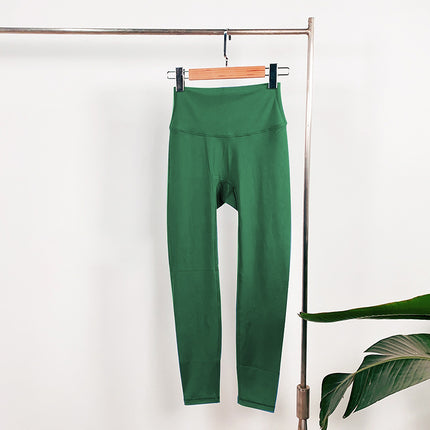 Yoga Pants with No Awkward Lines for Sports, Fitness, and Running, High-Waisted Yoga Pants for Autumn and Winter, High Elasticity