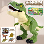 Green devouring Tyrannosaurus rex 1 cage with 4 small dinosaurs [English color box]]