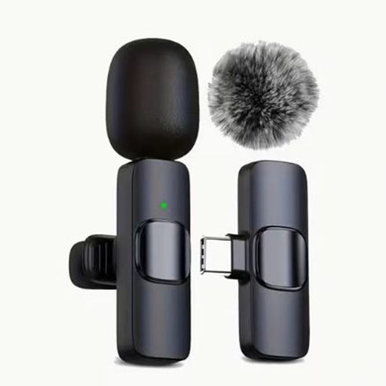 Cross-border new wireless collar clip microphone factory portable audio video recording mini K1 microphone